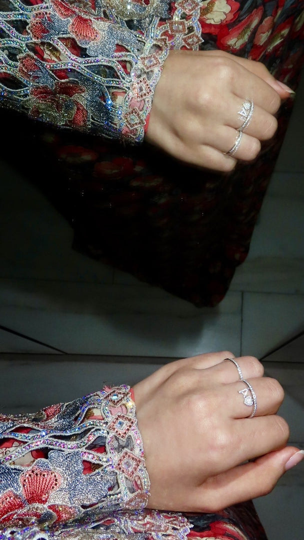 Initial Drop Ring (2 letters)