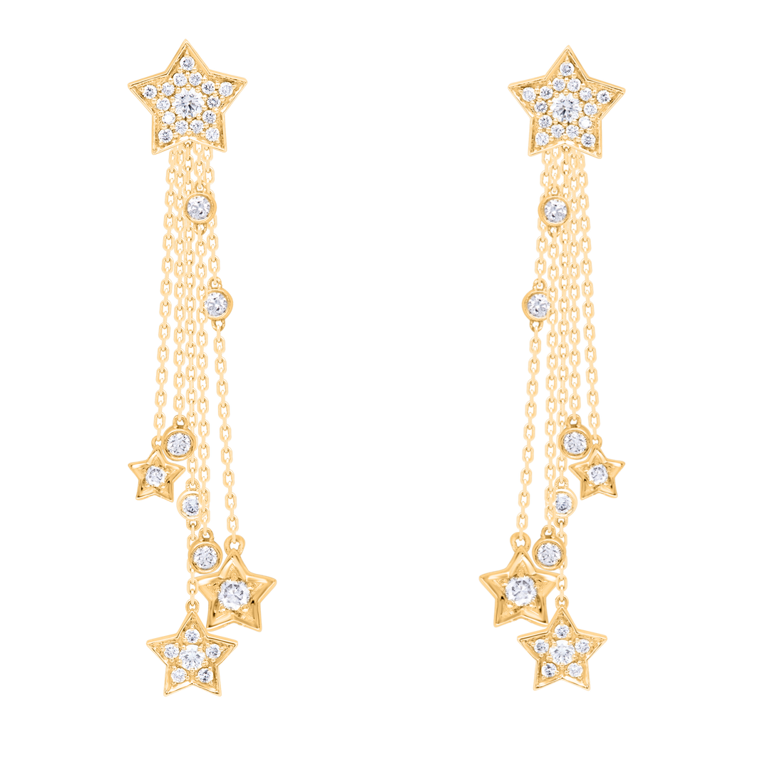 Shooting Star Cluster Earrings