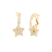 Celestial Swirl Huggie Earrings