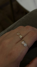 Load image into Gallery viewer, Initial Ring (2 letters)