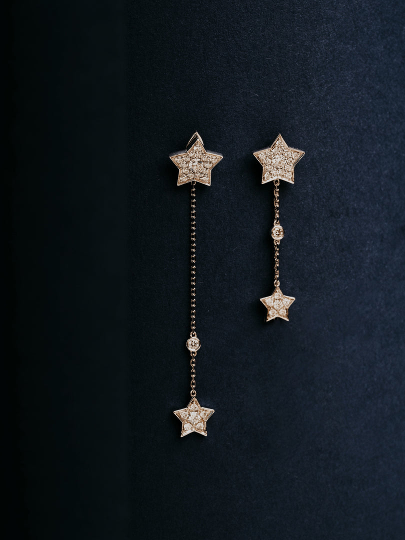 Shooting Star Mismatch Drop Earrings