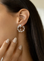 Load image into Gallery viewer, Celestial Swirl Hoop Earrings
