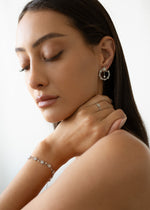 Load image into Gallery viewer, Celestial Swirl Hoop Earrings
