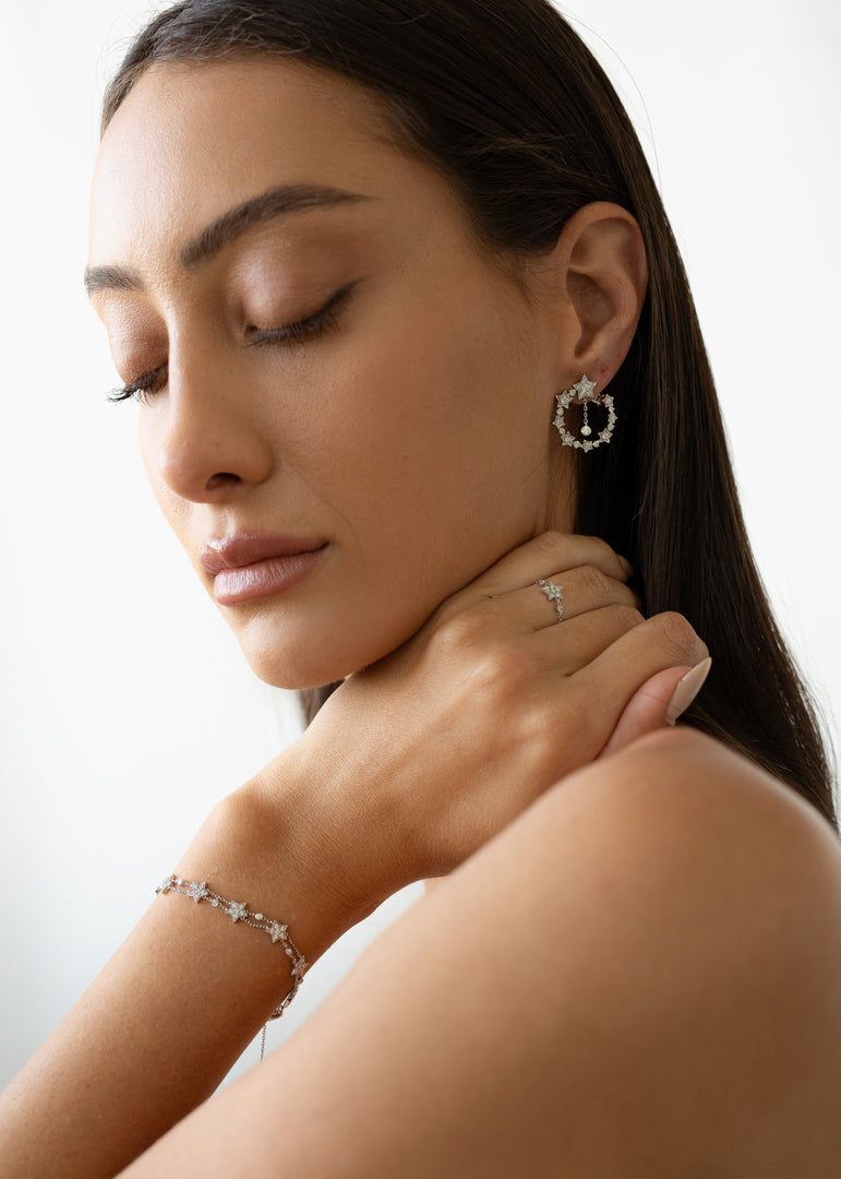 Celestial Swirl Hoop Earrings
