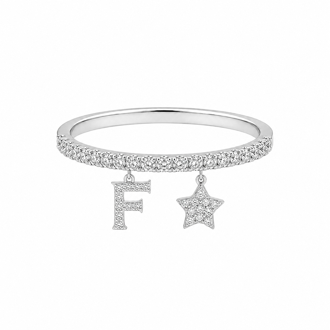 Initial Drop Ring (2 letters)