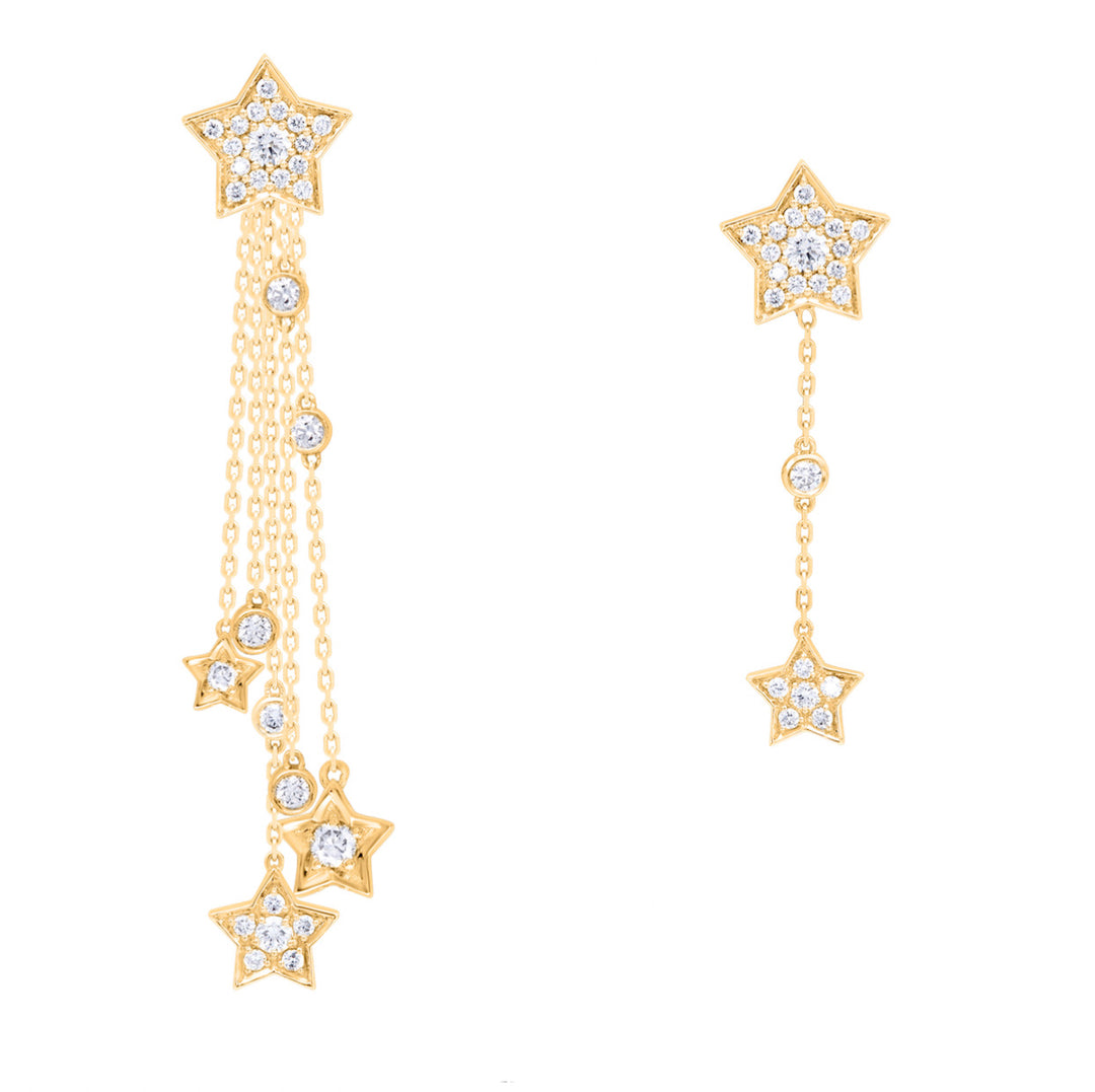 Shooting Star Cluster Earrings