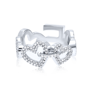 Linked-Hearts Ring