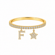 Initial Drop Ring (2 letters)