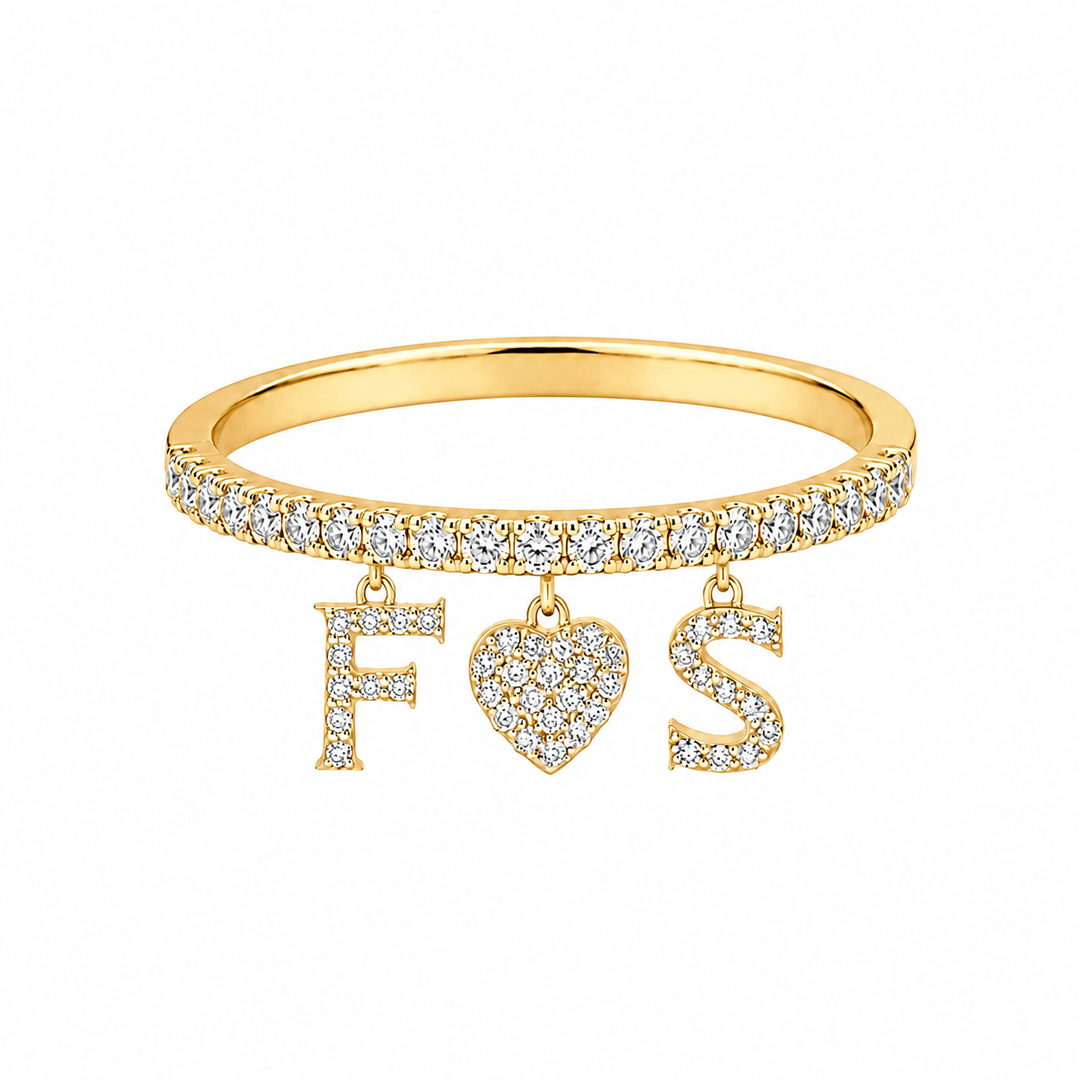 Initial Drop Ring (3 letters)