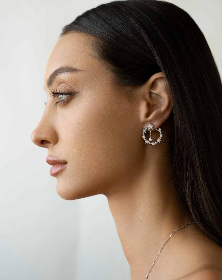 Celestial Swirl Hoop Earrings