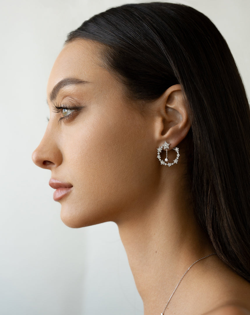 Celestial Swirl Hoop Earrings