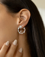 Load image into Gallery viewer, Celestial Swirl Hoop Earrings
