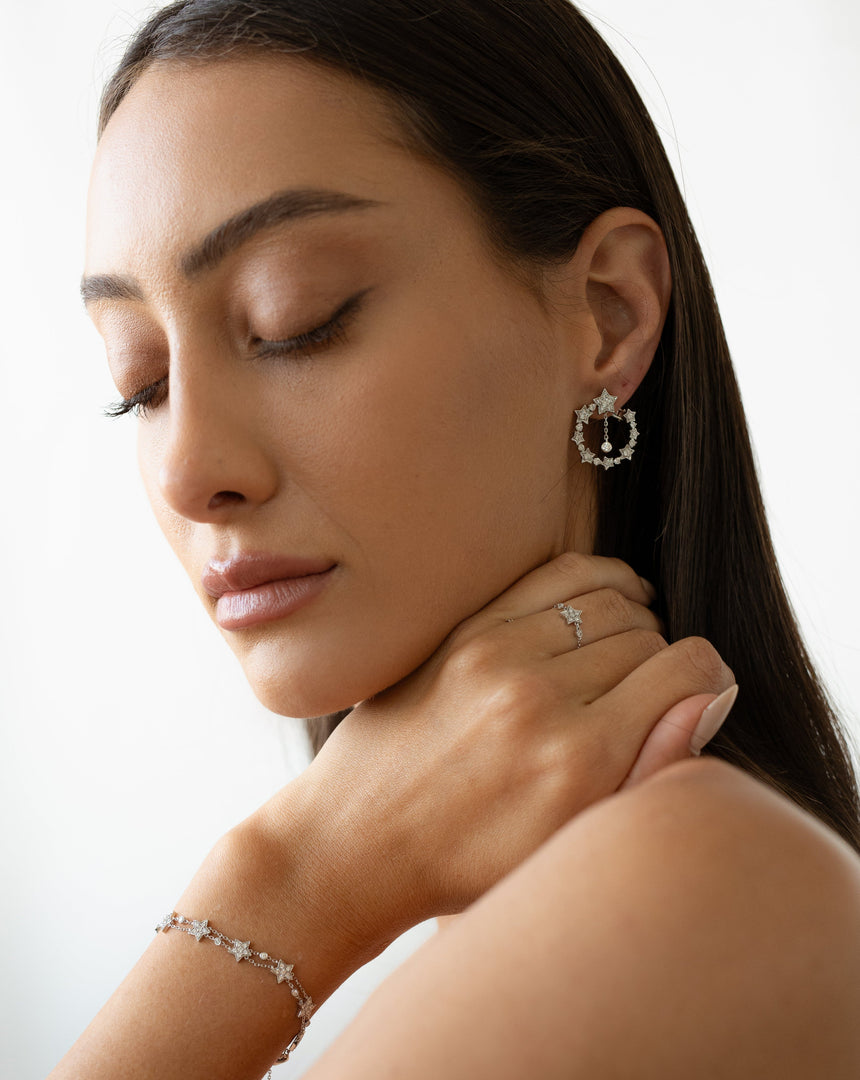 Celestial Swirl Hoop Earrings