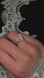 Load and play video in Gallery viewer, Butterfly ring